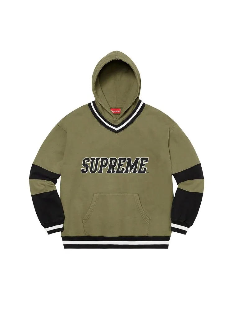 Толстовка Supreme Hockey Hooded Sweatshirt Light Olive — изображение 1 из 1, светлый оливковый