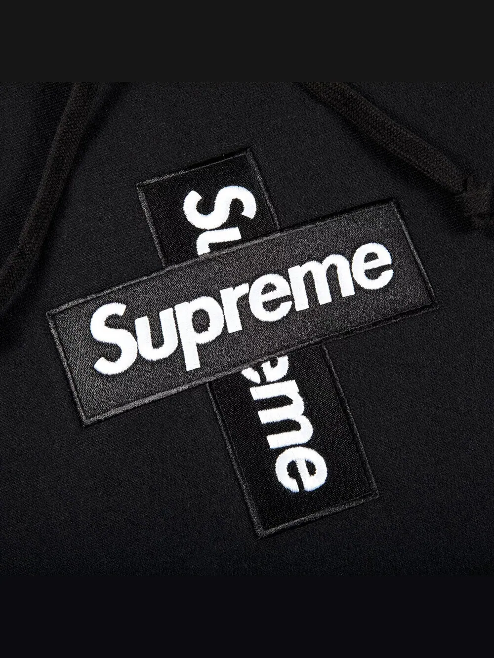 Худи Supreme Cross Box Logo — изображение 2 из 2, черный
