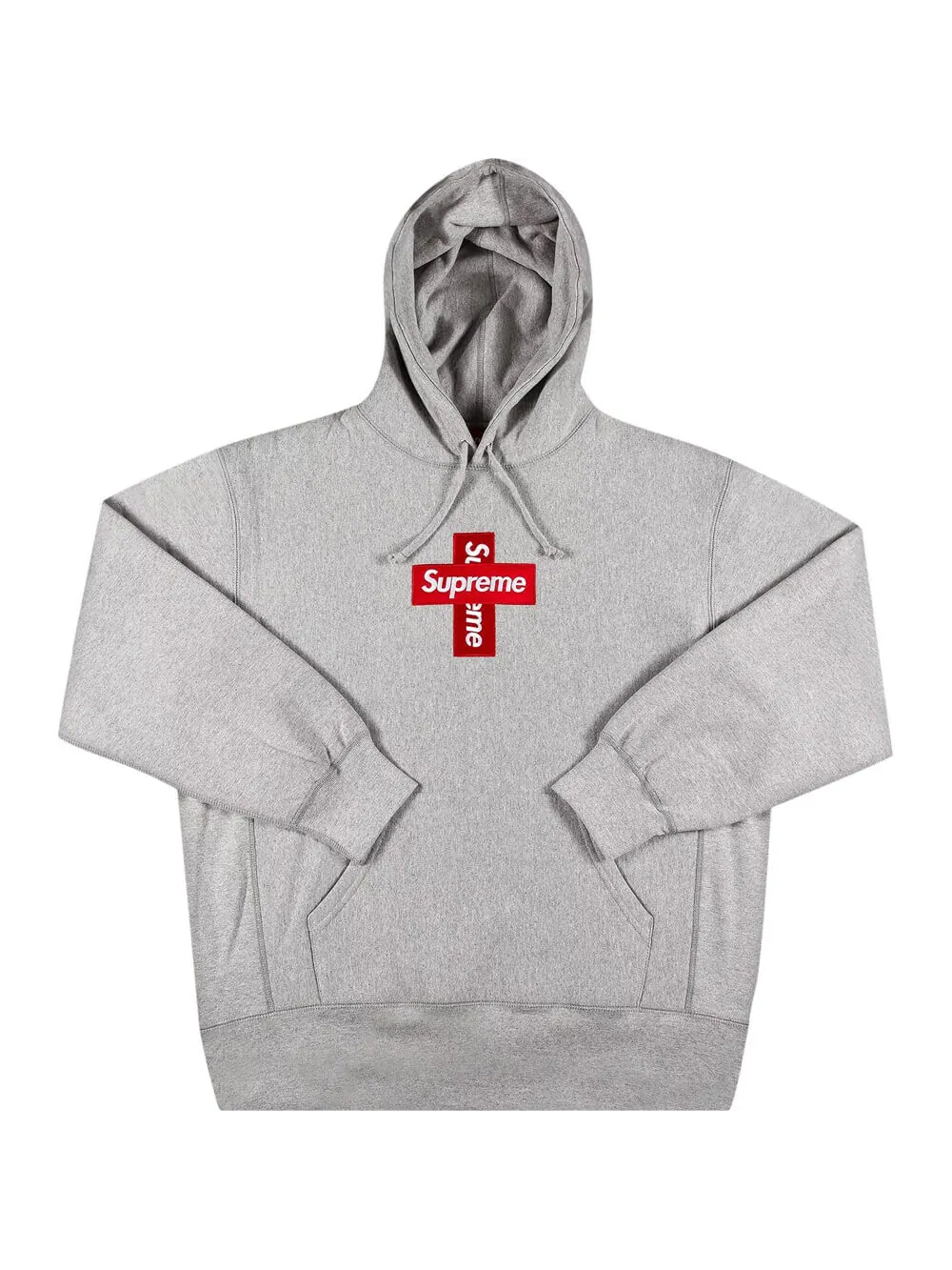 Худи Supreme Cross Box Logo — изображение 1 из 2, серый