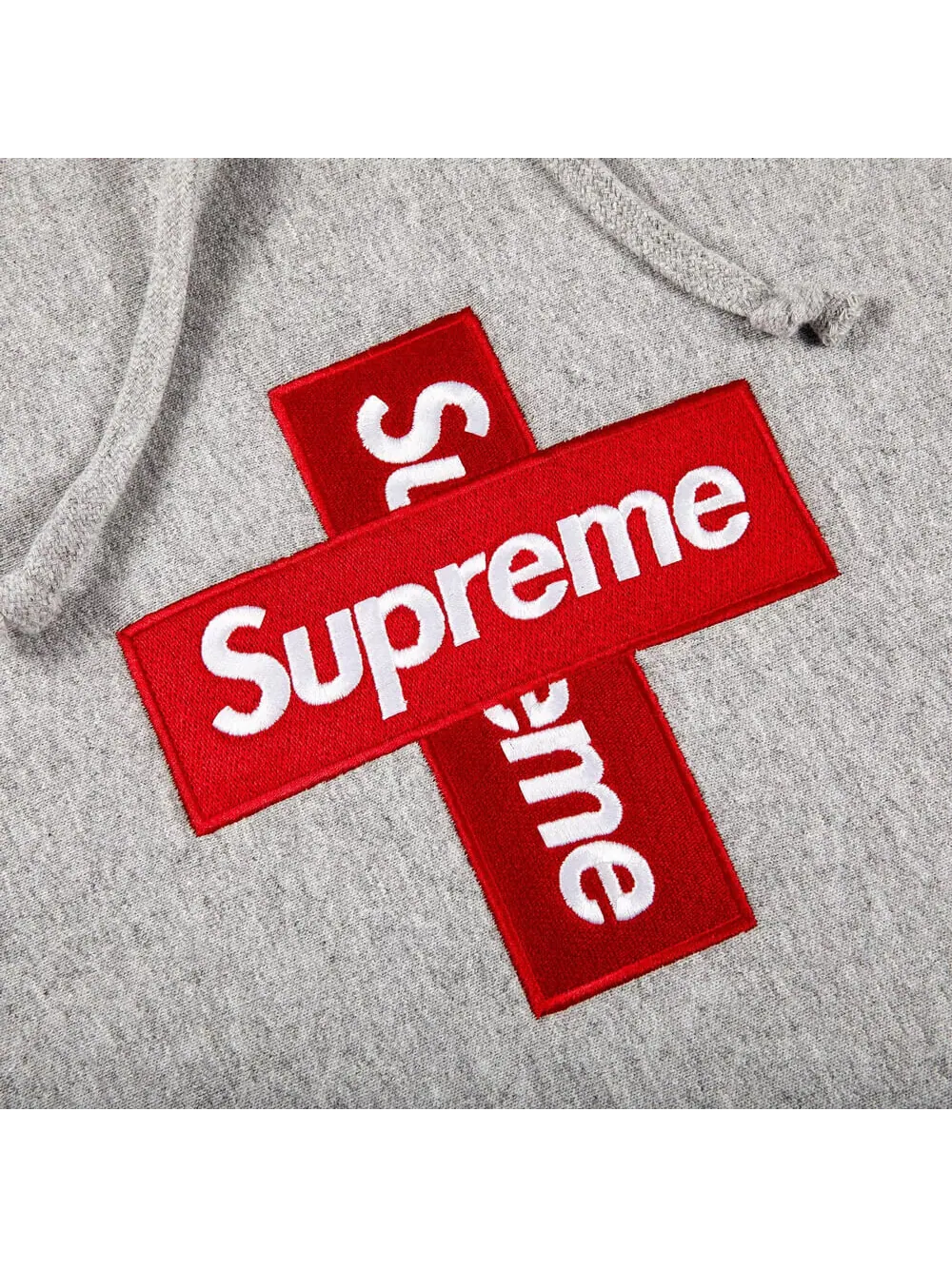 Худи Supreme Cross Box Logo — изображение 2 из 2, серый