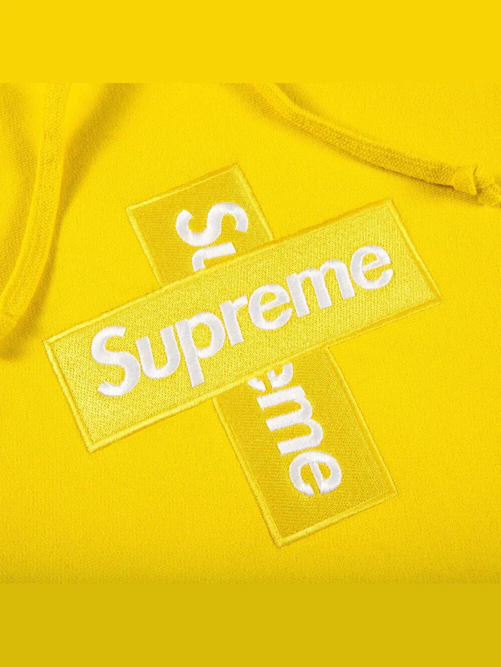 Худи Supreme Cross Box Logo — изображение 2 из 2, желтый