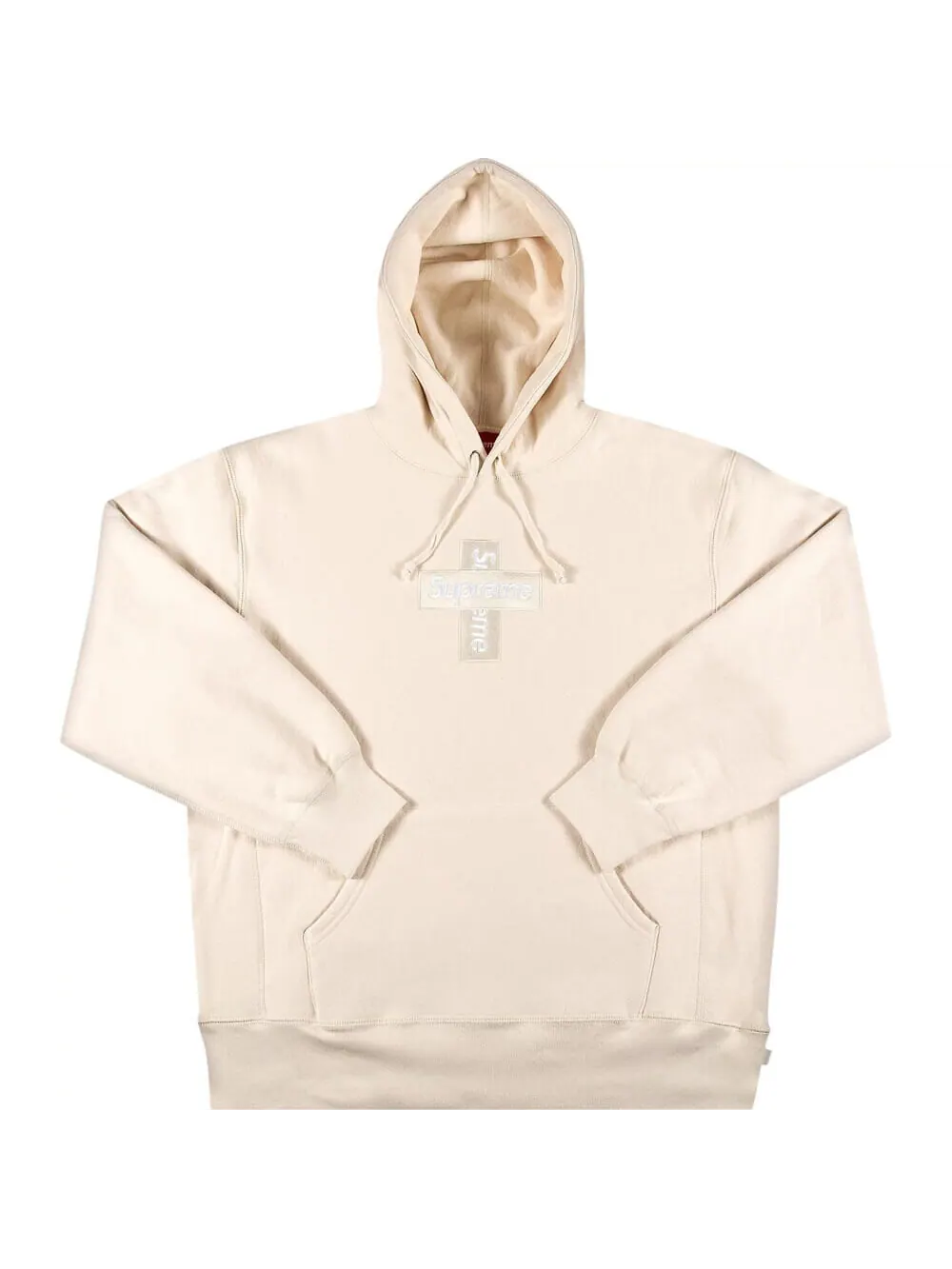 Худи Supreme Cross Box Logo — изображение 1 из 2, бежевый