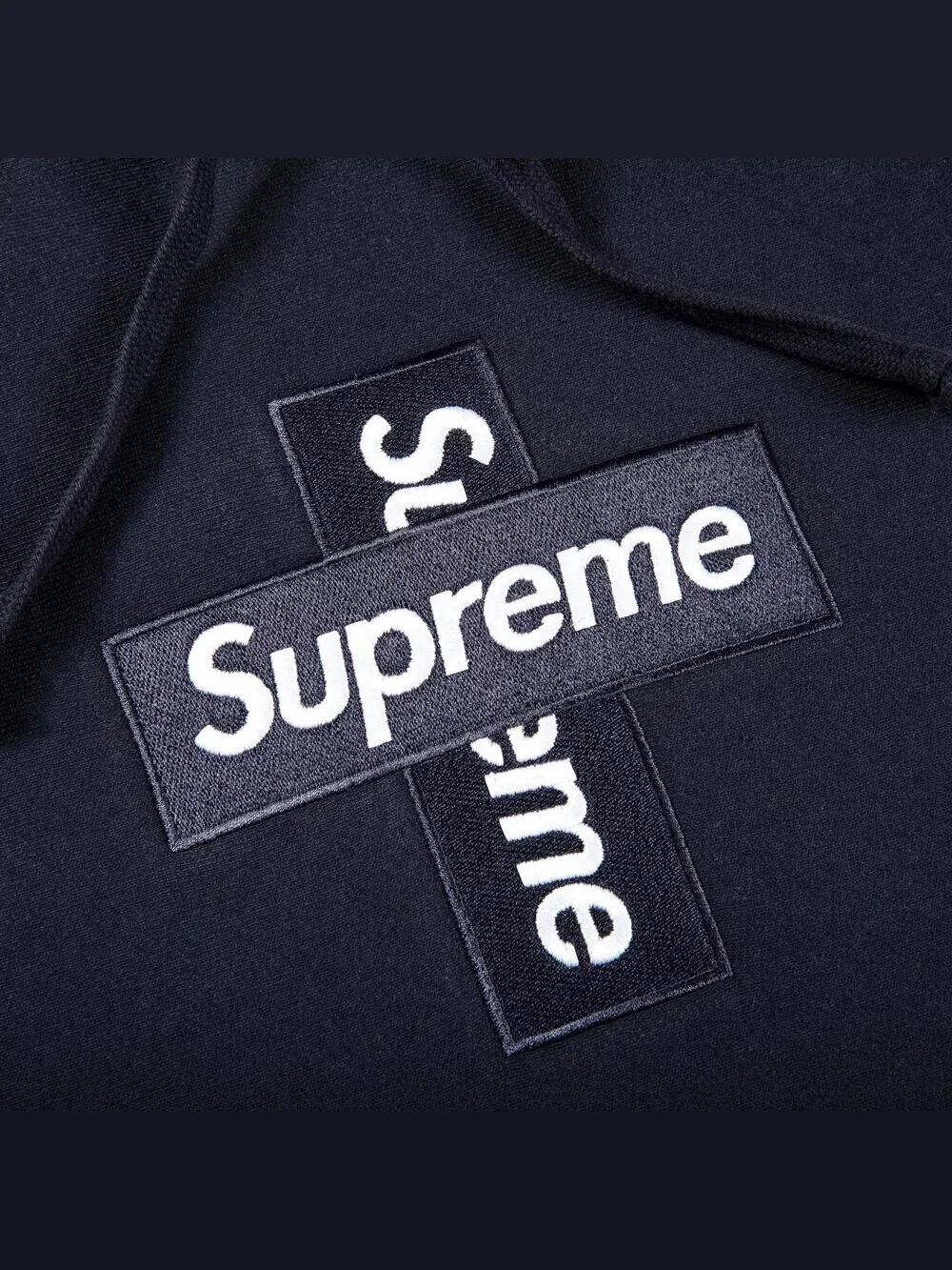 Худи Supreme Cross Box Logo — изображение 2 из 2, синий