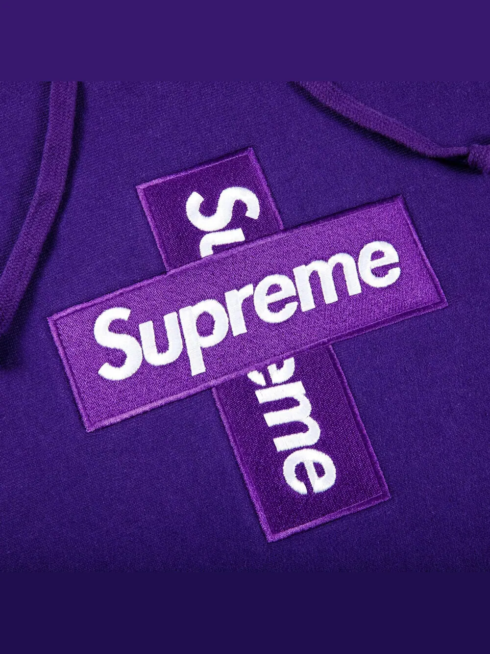Худи Supreme Cross Box Logo — изображение 2 из 2, фиолетовый