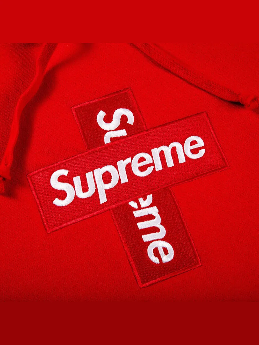 Худи Supreme Cross Box Logo — изображение 2 из 2, красный