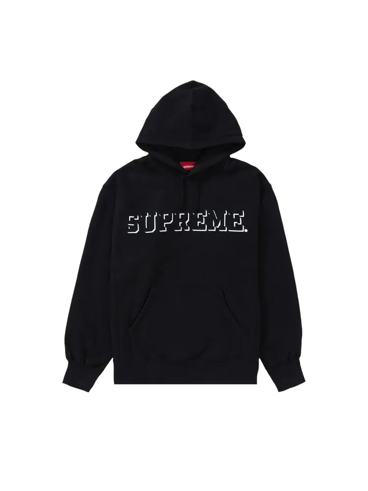 Толстовка Supreme Drop Shadow Hooded Sweatshirt — изображение 1 из 1, черный