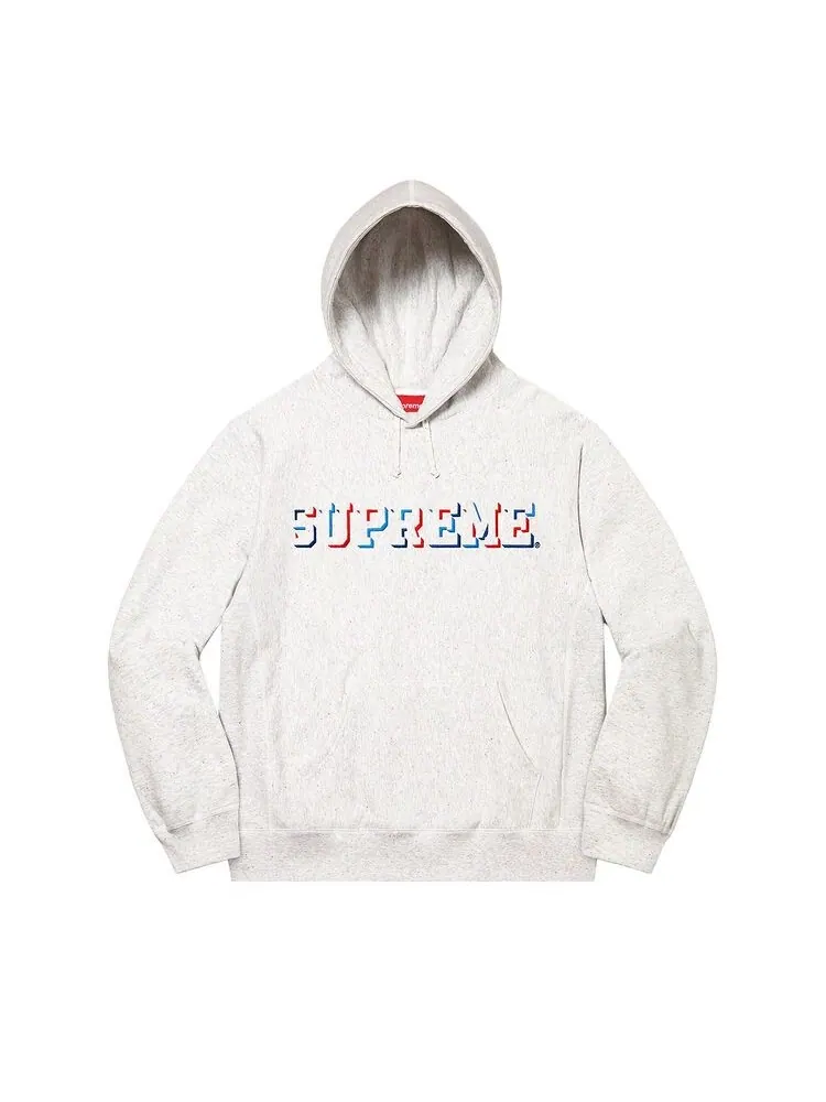 Толстовка Supreme Drop Shadow Hooded Sweatshirt Heather Multi — изображение 1 из 1, мульти