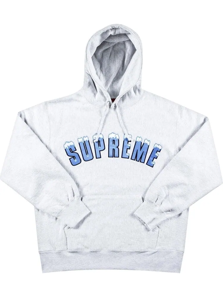 Толстовка Supreme Icy Arc Hooded Sweatshirt 'Ash Grey' — изображение 1 из 2, серый