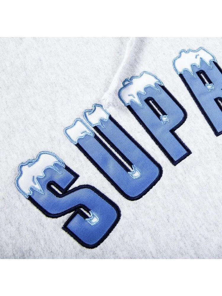 Толстовка Supreme Icy Arc Hooded Sweatshirt 'Ash Grey' — изображение 2 из 2, серый