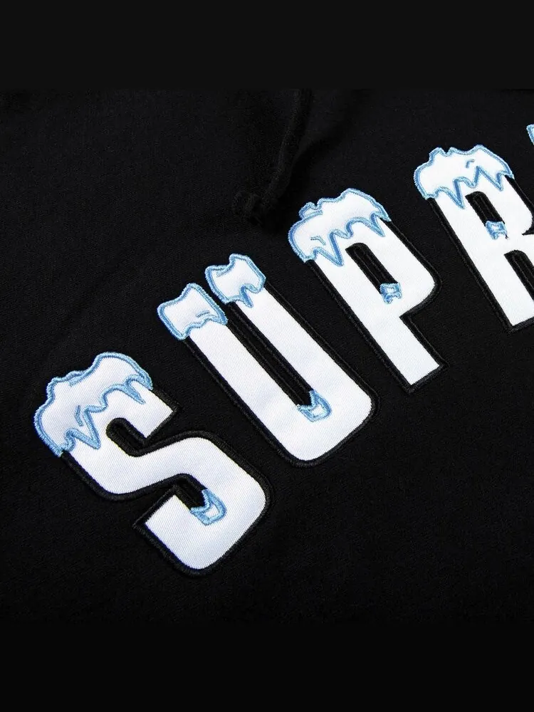 Толстовка Supreme Icy Arc Hooded Sweatshirt 'Black' — изображение 2 из 2, черный