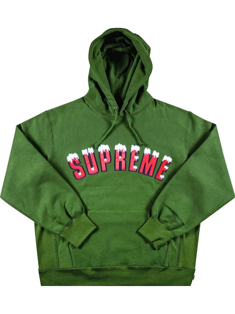 Толстовка Supreme Icy Arc Hooded Sweatshirt 'Green' — изображение 1 из 2, зеленый