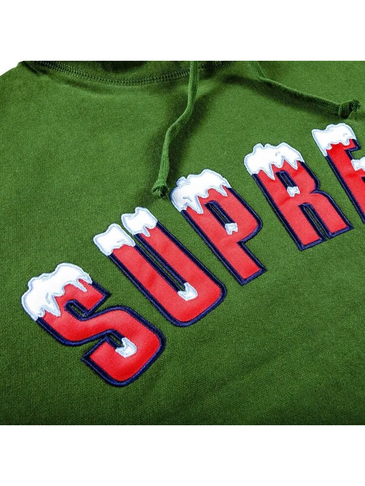 Толстовка Supreme Icy Arc Hooded Sweatshirt 'Green' — изображение 2 из 2, зеленый