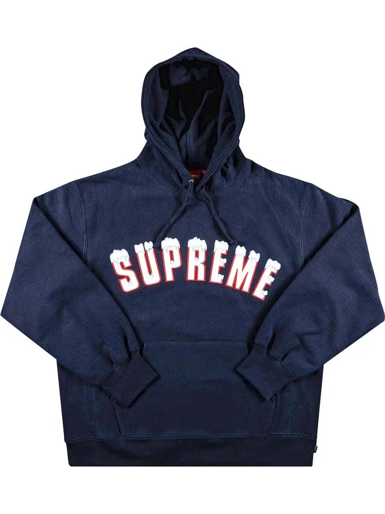 Толстовка Supreme Icy Arc Hooded Sweatshirt 'Navy' — изображение 1 из 2, синий