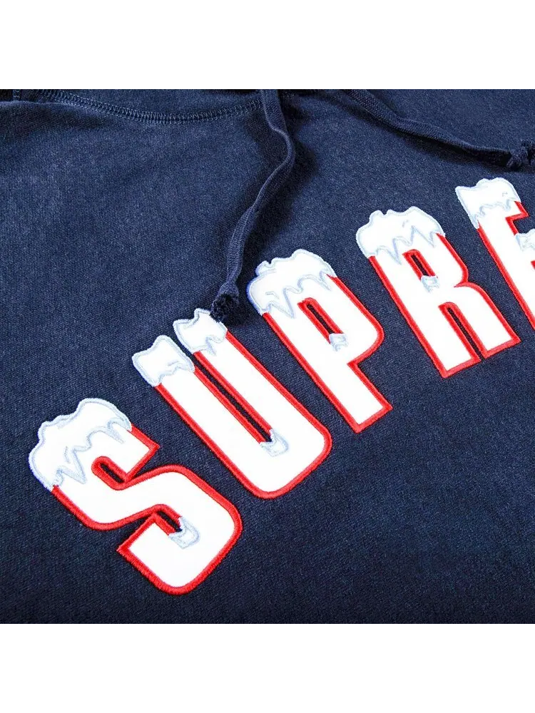 Толстовка Supreme Icy Arc Hooded Sweatshirt 'Navy' — изображение 2 из 2, синий