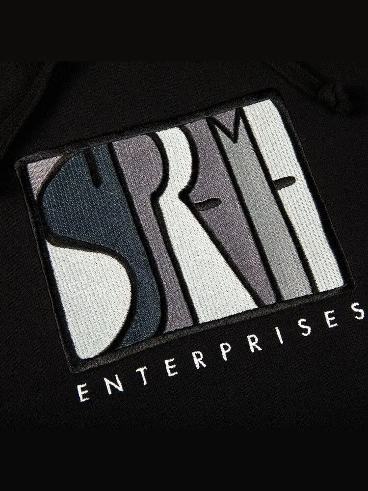 Толстовка Supreme Enterprises Hooded Sweatshirt 'Black' — изображение 2 из 2, черный