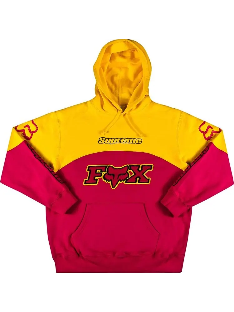 Толстовка Supreme x Fox Racing Hooded Sweatshirt 'Pink' — изображение 1 из 2, розовый