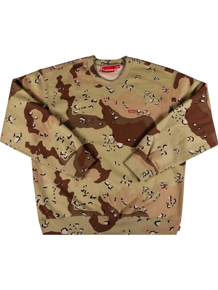 Толстовка Supreme Small Box Crewneck 'Chocolate Chip Camo' — изображение 1 из 2, коричневый