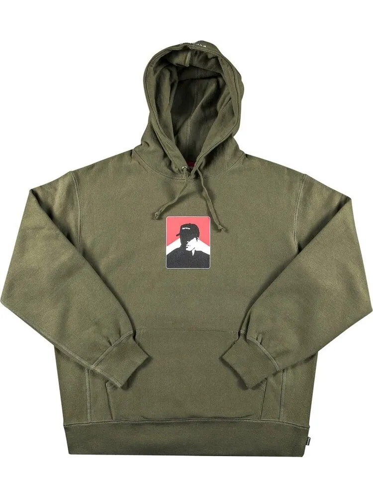 Толстовка Supreme Portrait Hooded Sweatshirt 'Dark Olive' — изображение 1 из 2, зеленый