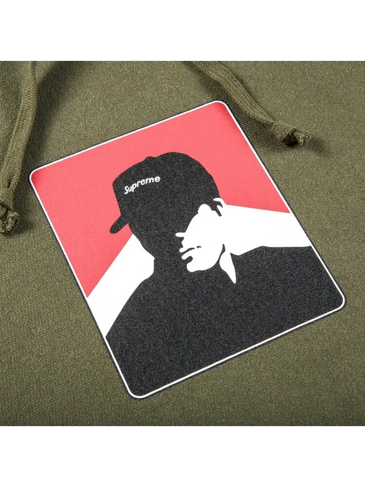 Толстовка Supreme Portrait Hooded Sweatshirt 'Dark Olive' — изображение 2 из 2, зеленый