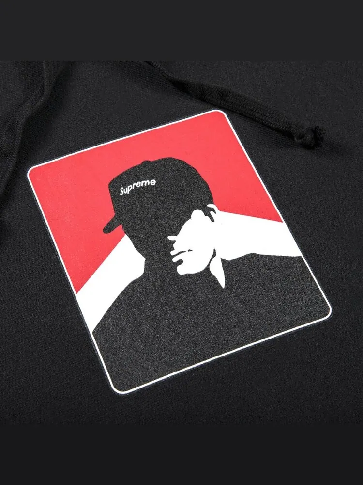 Толстовка Supreme Portrait Hooded Sweatshirt 'Black' — изображение 2 из 2, черный