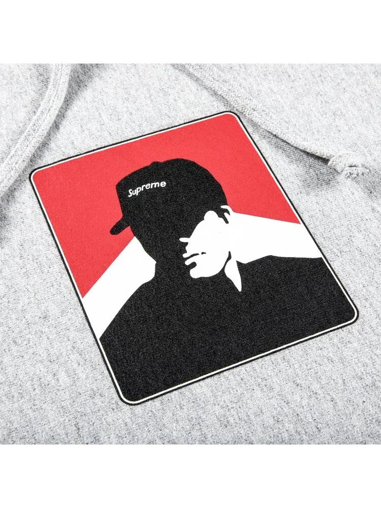 Толстовка Supreme Portrait Hooded Sweatshirt 'Heather Grey' — изображение 2 из 2, серый
