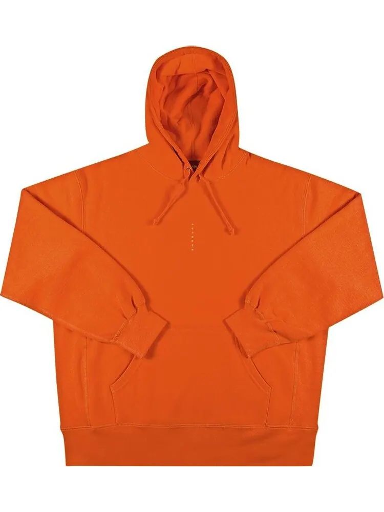 Толстовка Supreme Micro Logo Hooded Sweatshirt 'Burnt Orange' — изображение 1 из 1, оранжевый