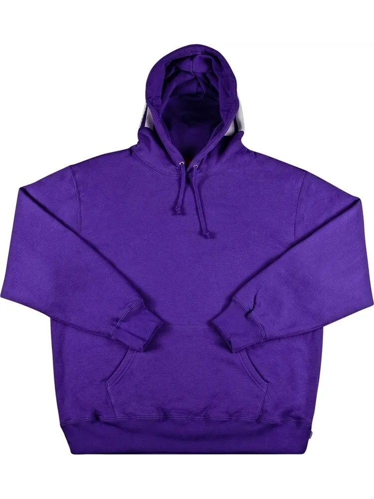 Толстовка Supreme Rib Hooded Sweatshirt 'Purple' — изображение 1 из 3, фиолетовый
