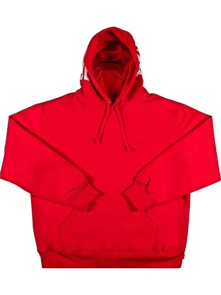 Толстовка Supreme Rib Hooded Sweatshirt 'Red' — изображение 1 из 3, красный