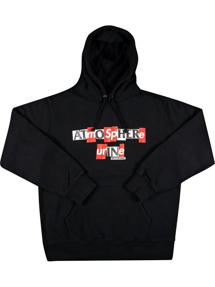 Толстовка Supreme x ANTIHERO Hooded Sweatshirt 'Black' — изображение 1 из 2, черный
