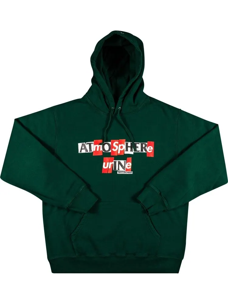 Толстовка Supreme x ANTIHERO Hooded Sweatshirt 'Dark Green' — изображение 1 из 2, зеленый
