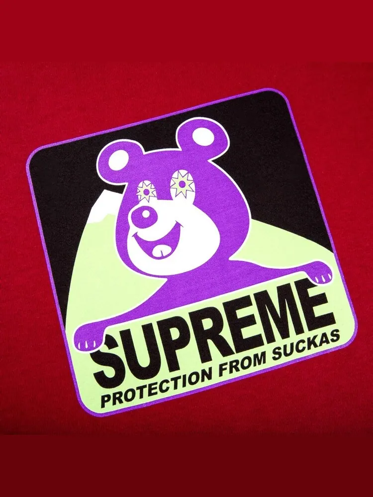 Футболка Supreme Bear Tee 'Cardinal' — изображение 2 из 2, красный
