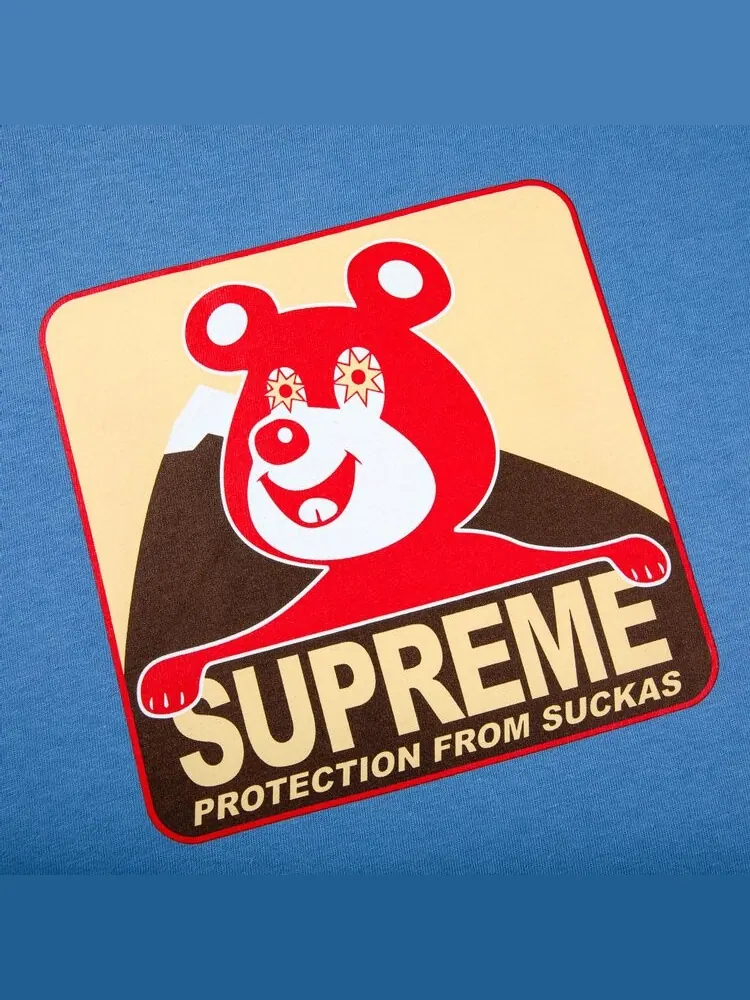 Футболка Supreme Bear Tee 'Dusty Light Royal' — изображение 2 из 2, синий