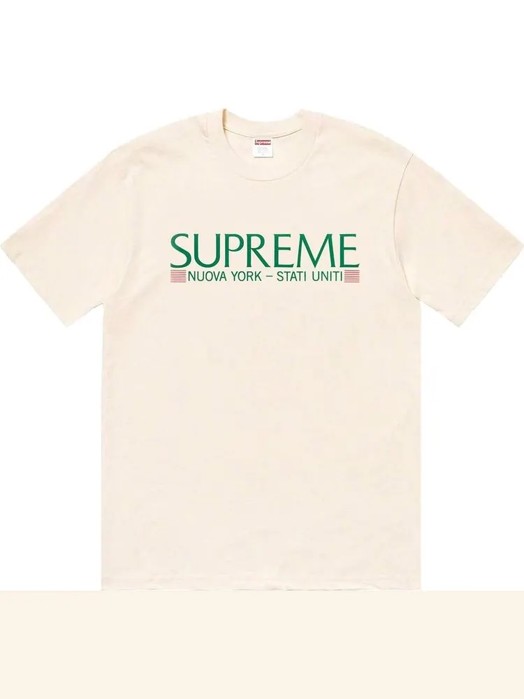 Футболка Supreme Nuova York Tee 'Natural' — изображение 1 из 1, бежевый