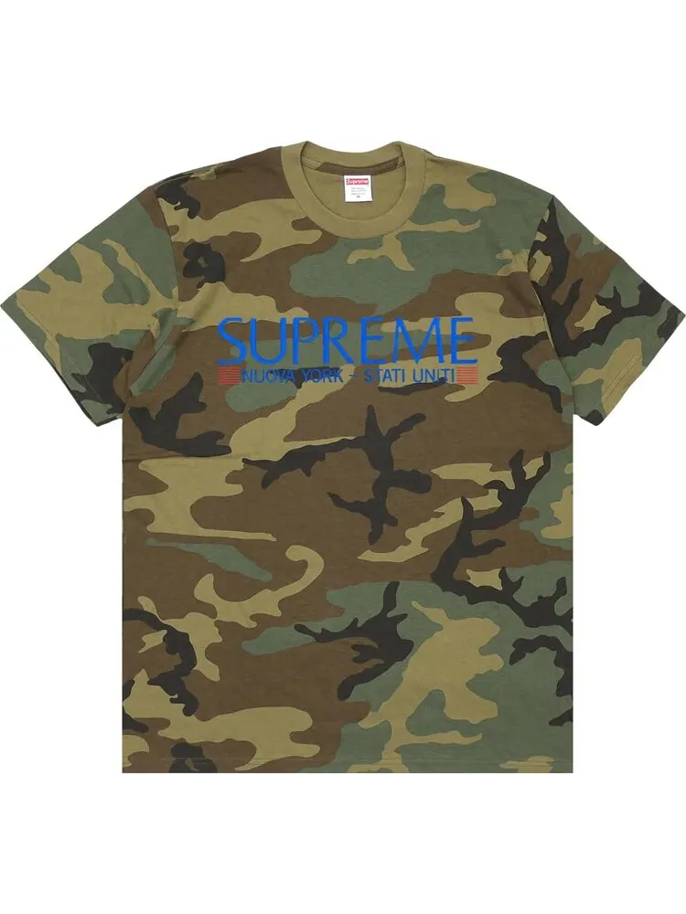 Футболка Supreme Nuova York Tee 'Woodland Camo' — изображение 1 из 1, мульти