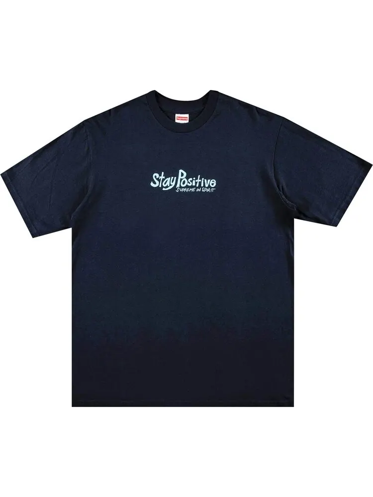 Футболка Supreme Stay Positive Tee 'Navy' — изображение 1 из 3, синий