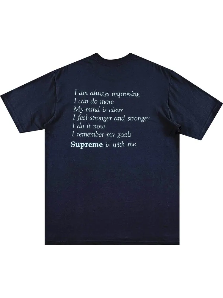 Футболка Supreme Stay Positive Tee 'Navy' — изображение 2 из 3, синий