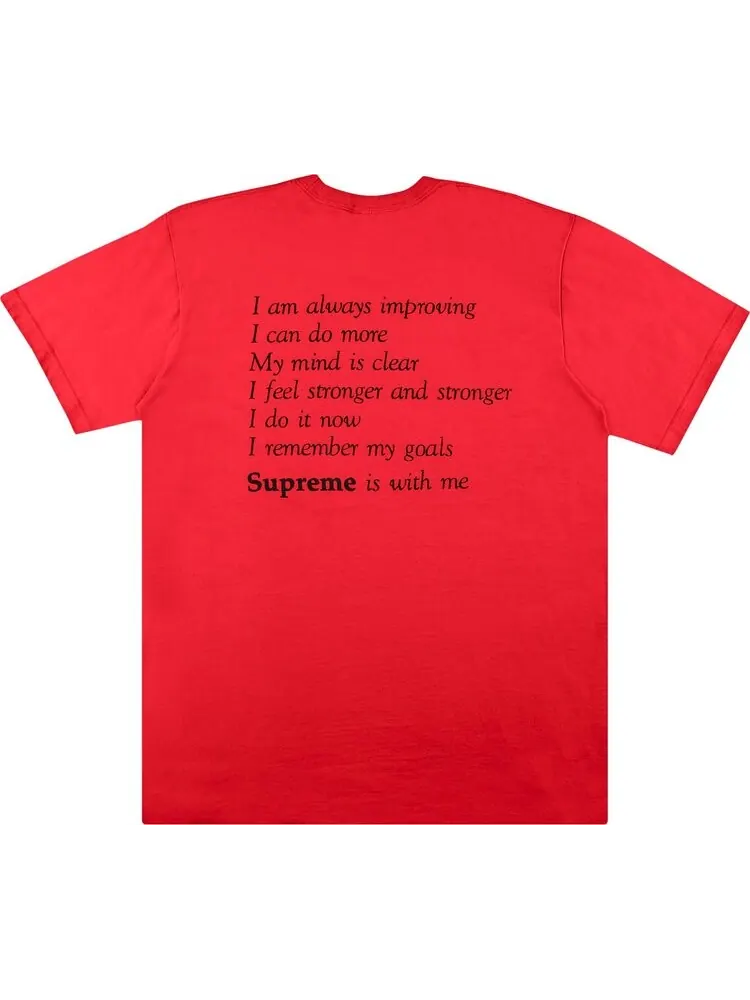 Футболка Supreme Stay Positive Tee 'Red' — изображение 2 из 3, красный