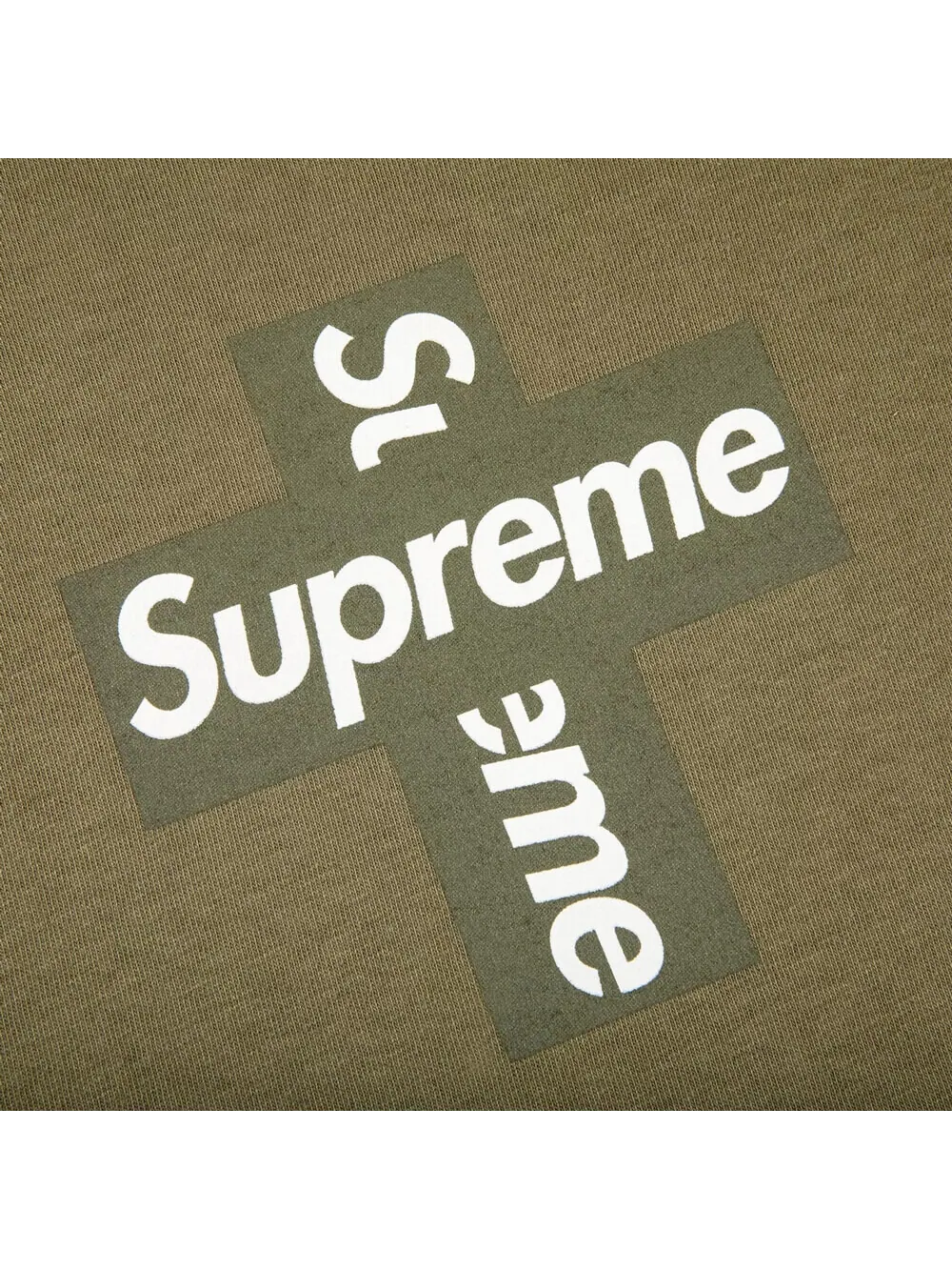 Футболка Supreme Cross Box, светло-оливковый — изображение 2 из 2, зеленый