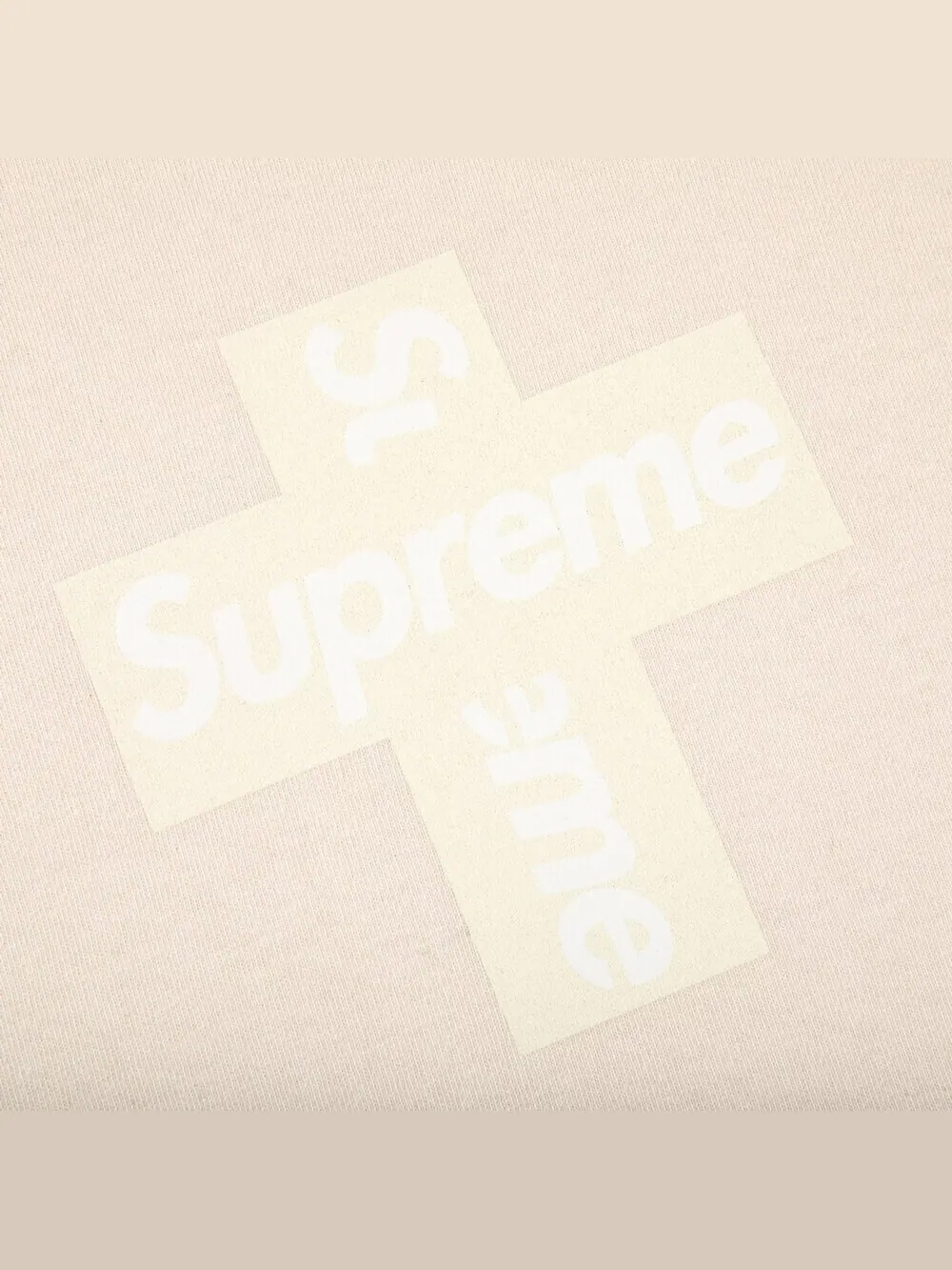 Футболка Supreme Cross Box — изображение 2 из 2, бежевый