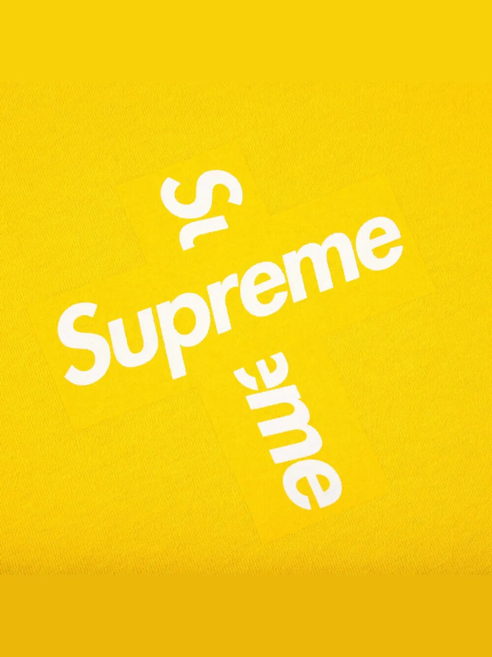 Футболка Supreme Cross Box — изображение 2 из 2, желтый