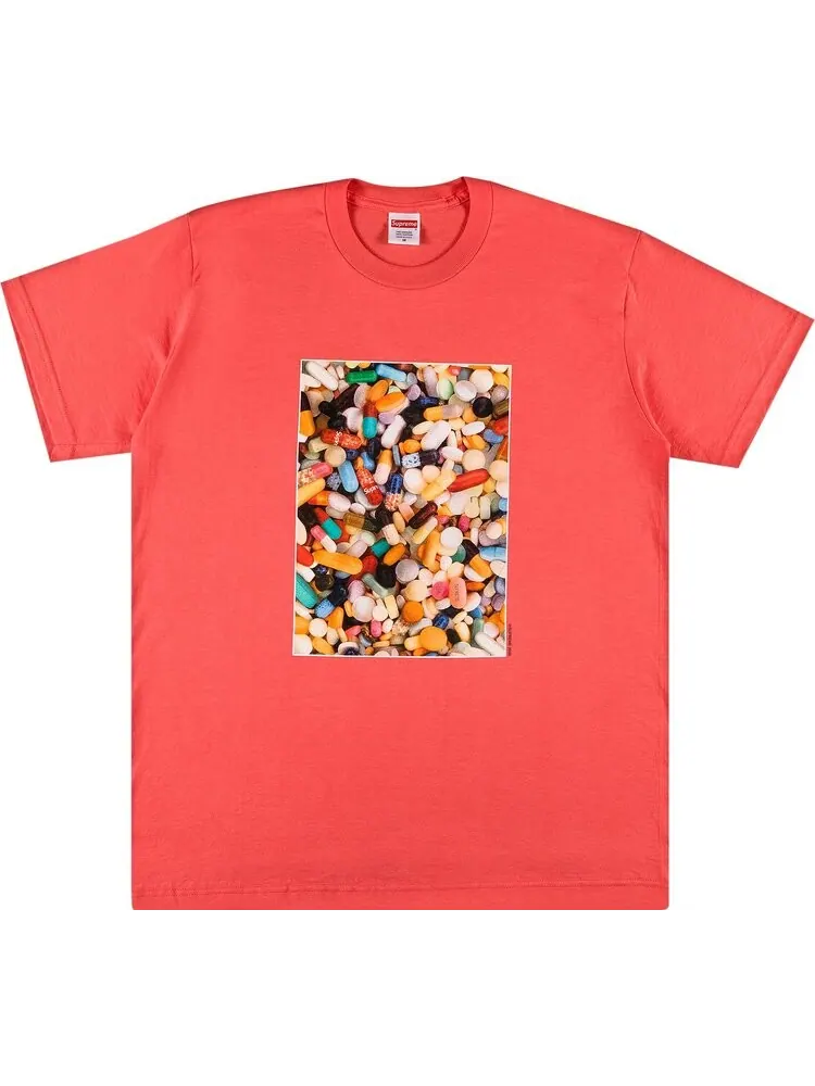 Футболка Supreme Pills Tee 'Bright Coral' — изображение 1 из 2, розовый