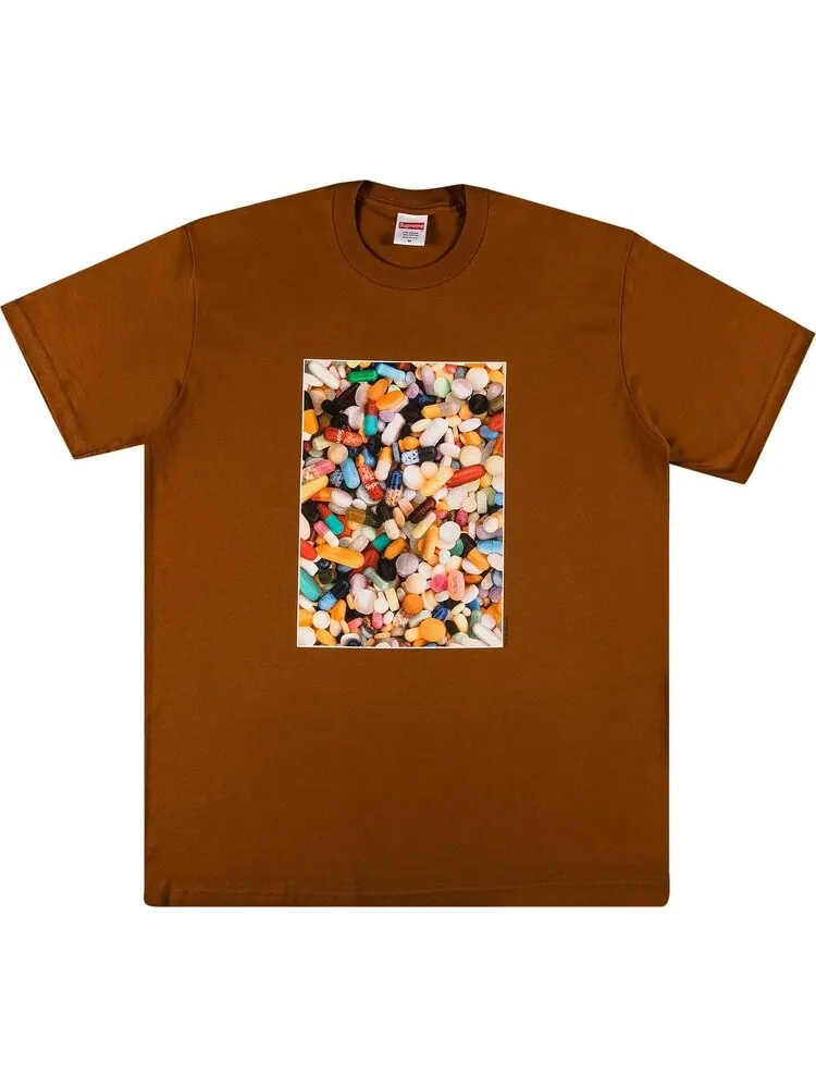 Футболка Supreme Pills Tee 'Brown' — изображение 1 из 2, коричневый
