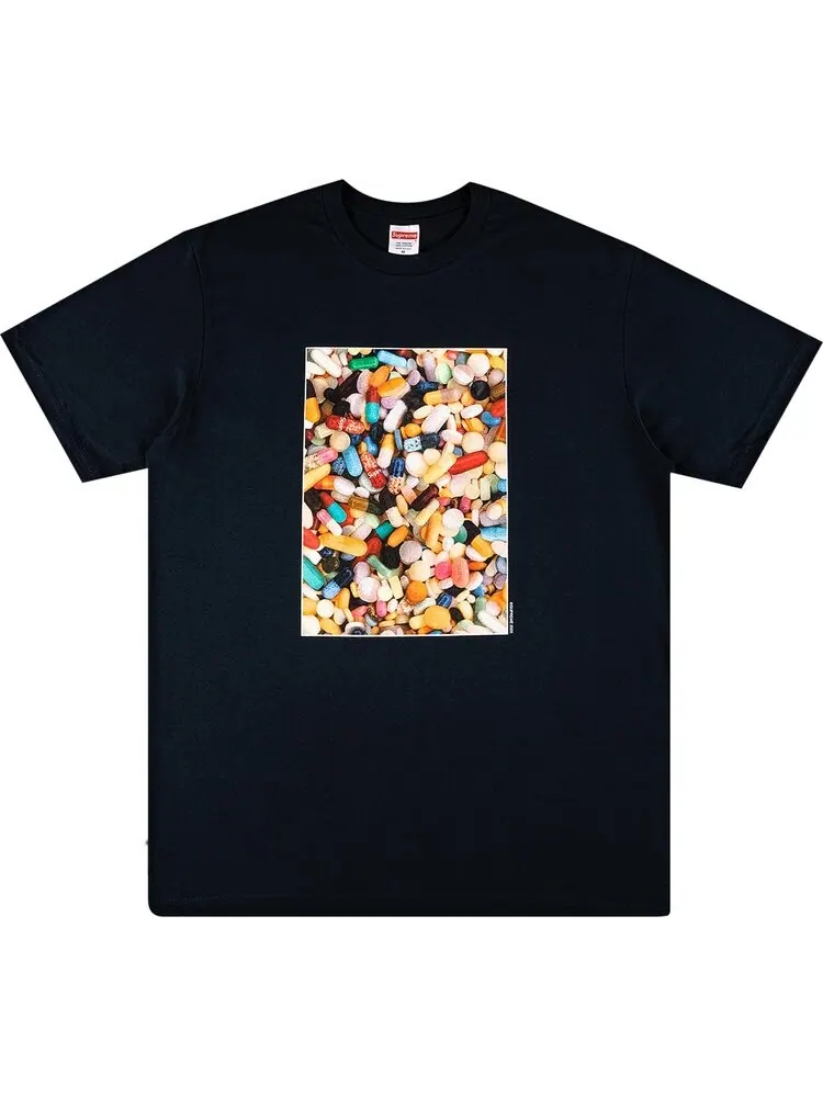 Футболка Supreme Pills Tee 'Navy' — изображение 1 из 2, синий