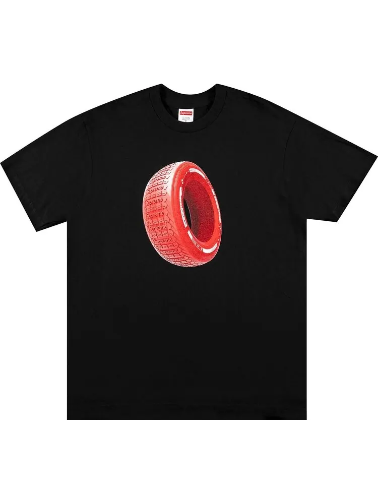 Футболка Supreme Tire Tee 'Black' — изображение 1 из 2, черный