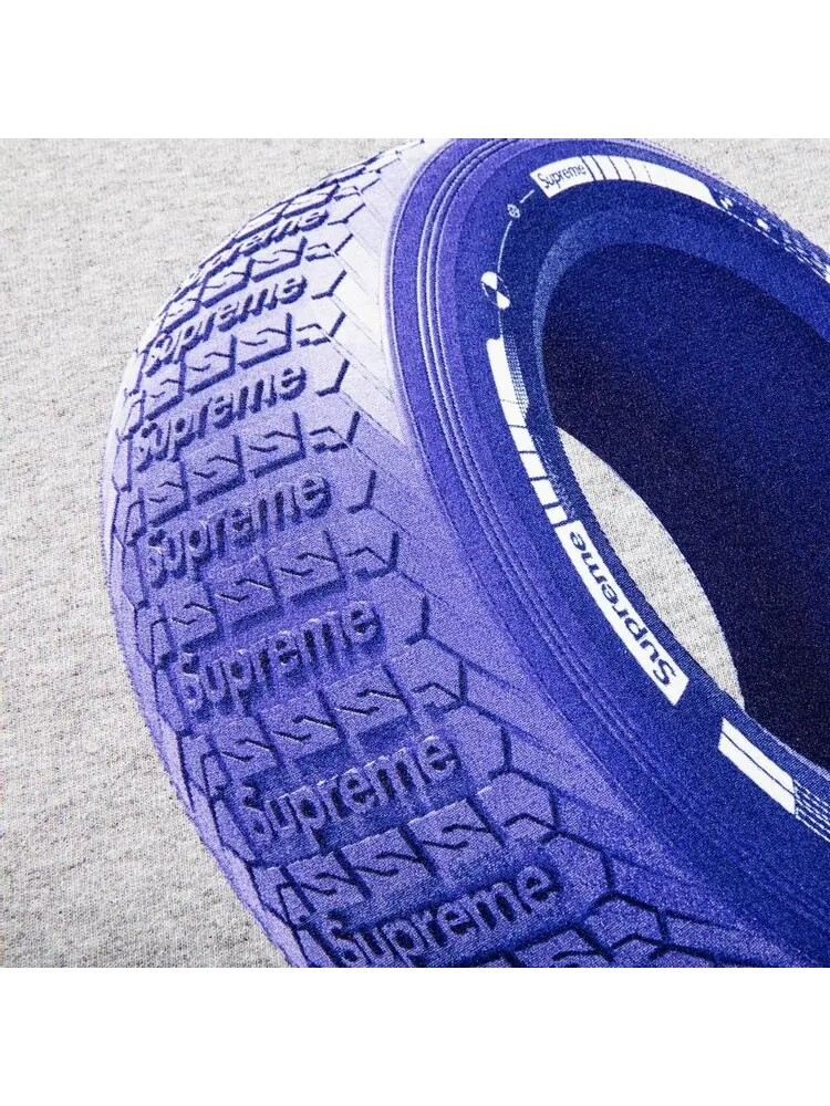 Футболка Supreme Tire Tee 'Heather Grey' — изображение 2 из 2, серый