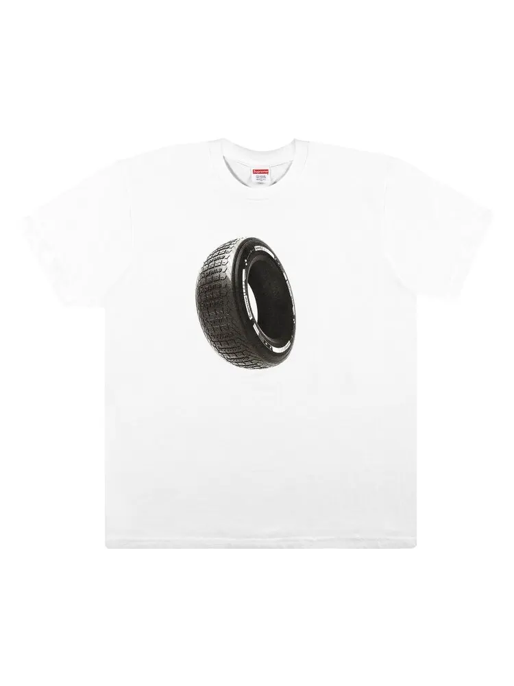 Футболка Supreme Tire Tee 'White' — изображение 1 из 2, белый