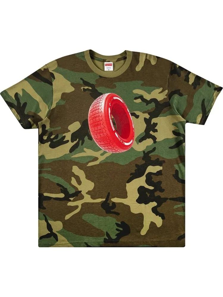 Футболка Supreme Tire Tee 'Woodland Camo' — изображение 1 из 2, мульти