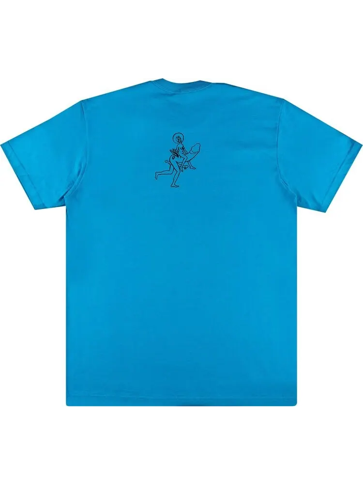 Футболка Supreme Dicks Tee 'Bright Blue' — изображение 2 из 3, синий