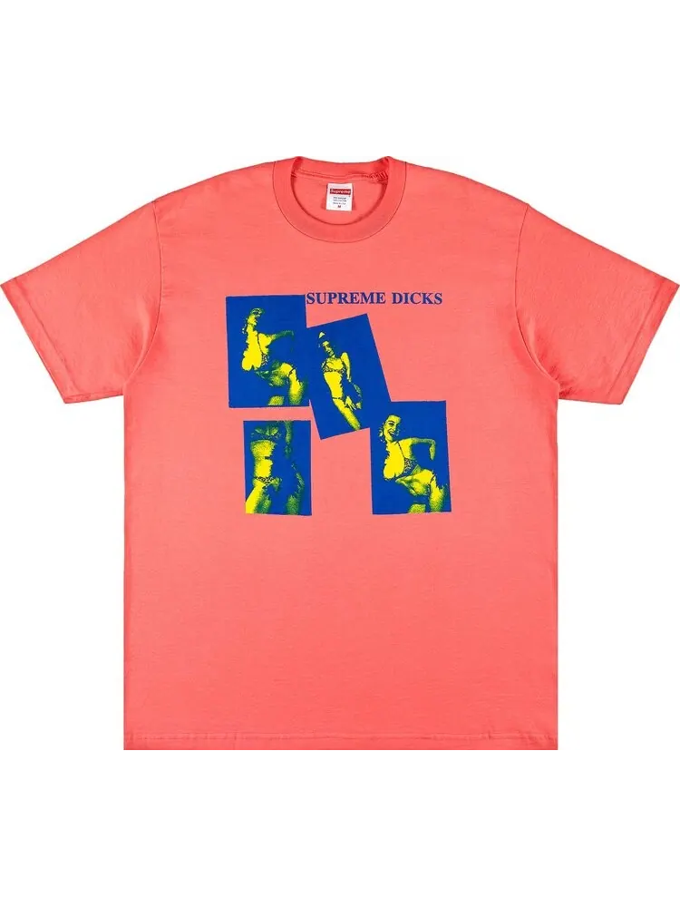 Футболка Supreme Dicks Tee 'Bright Coral' — изображение 1 из 3, розовый