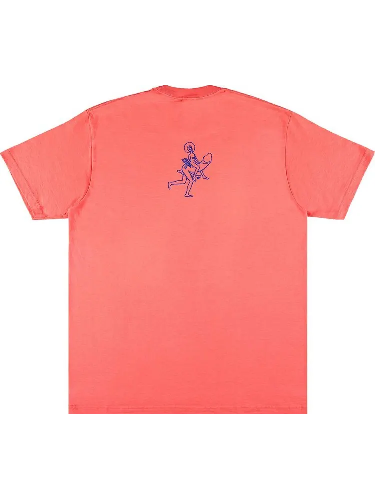 Футболка Supreme Dicks Tee 'Bright Coral' — изображение 2 из 3, розовый